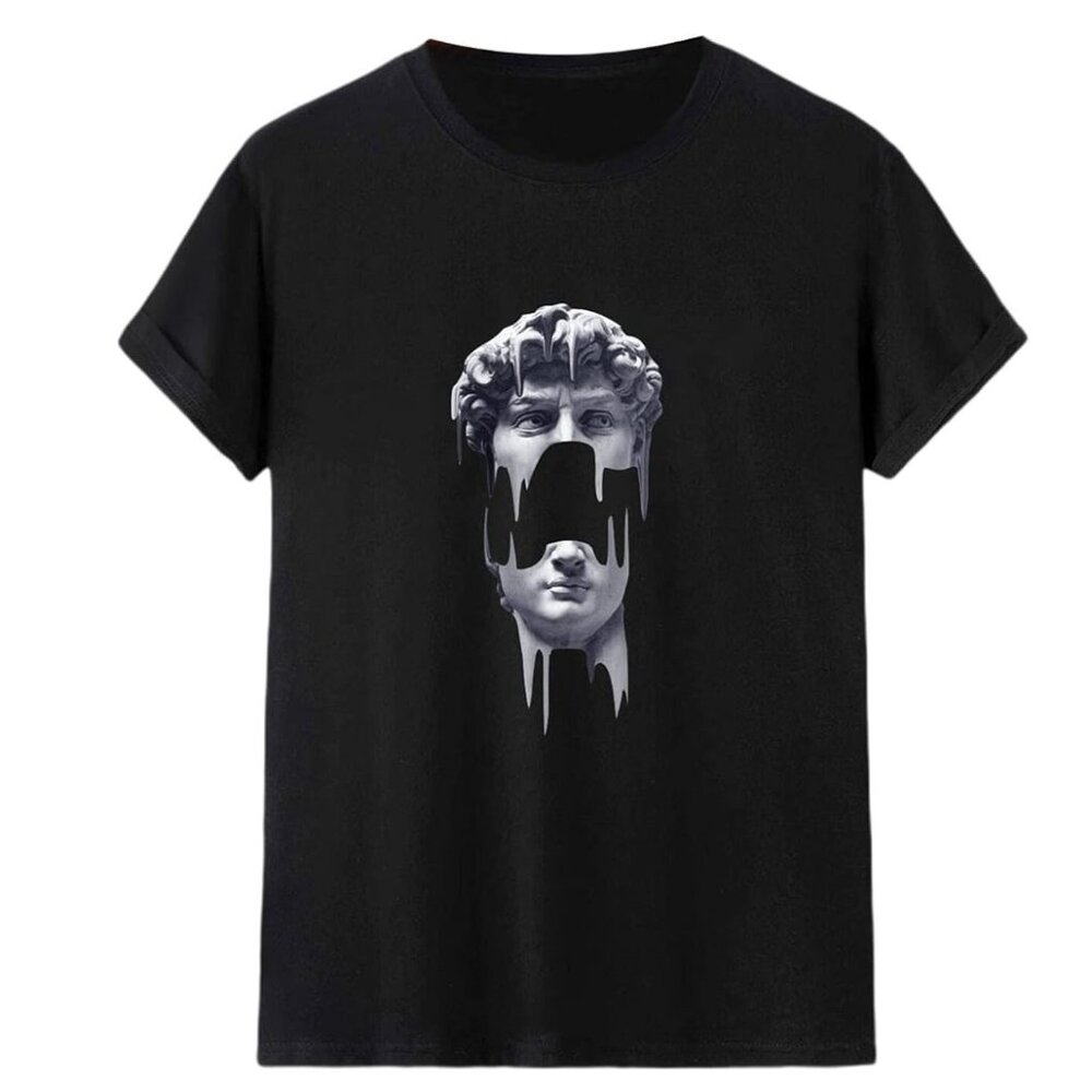 Men's "Greek Drip "Short Sleeve Graphic Tee Shirt - Black